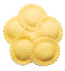 Huisgemaakte ravioli's - Cappellacci kabeljauw