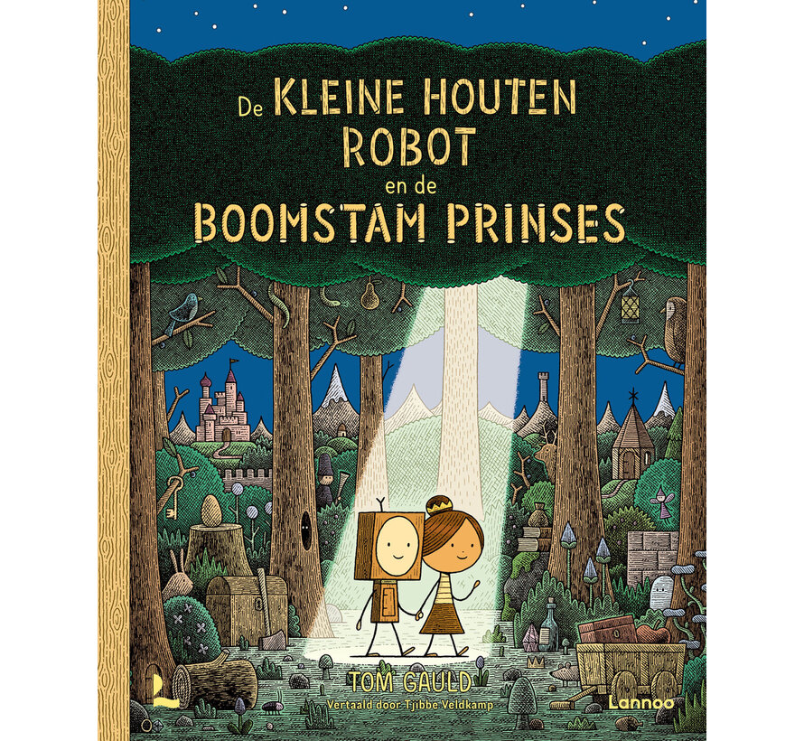 De kleine houten robot en de boomstamprinses