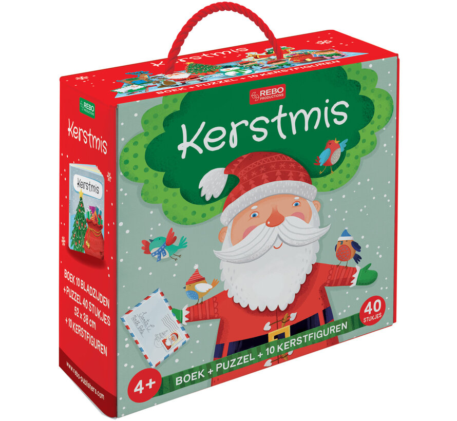 Kerstmis - Boek + puzzel + 10 figuren