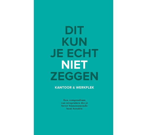 Dit kun je echt niet zeggen