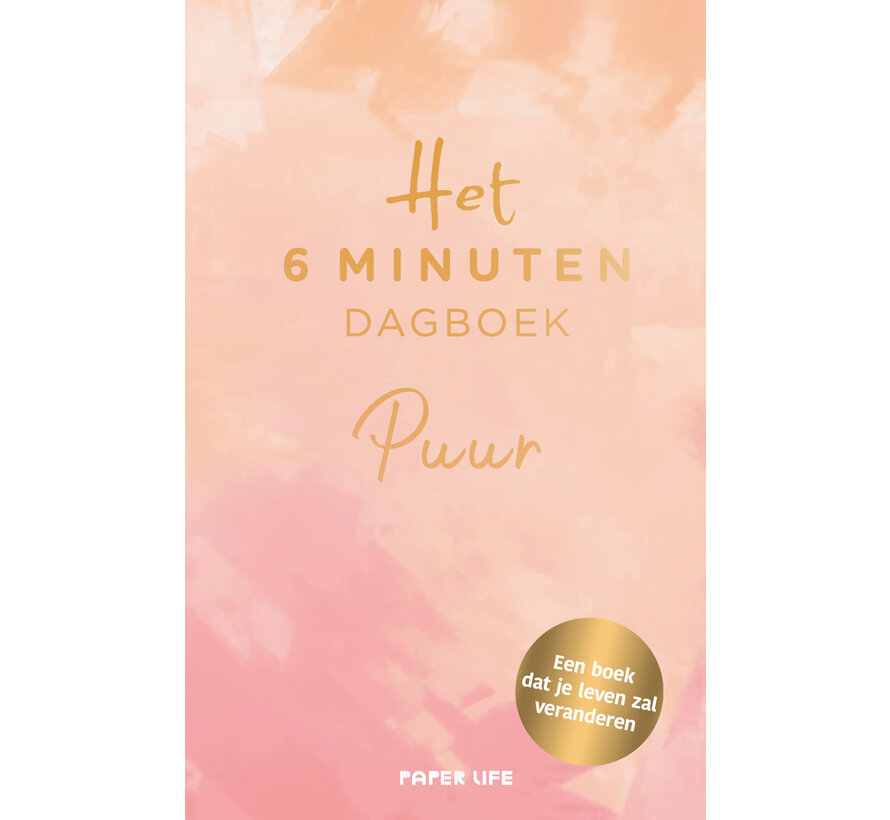 Het 6 minuten dagboek PUUR - peach