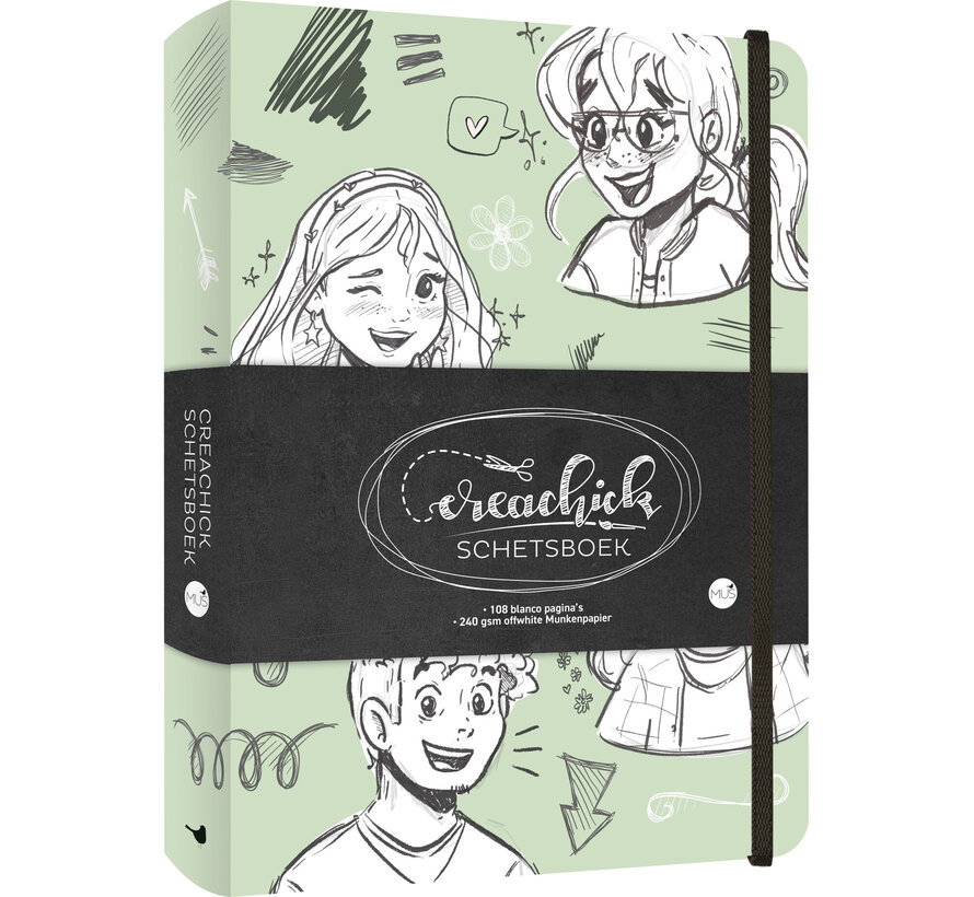CreaChick Schetsboek - Sage Green