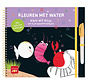 Kleuren met water. Klein wit visje en zijn speelvriendjes