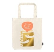 Grote katoenen tas I Love Books