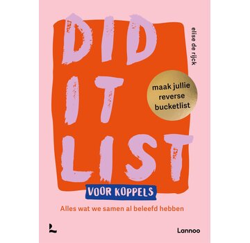 Bucketlist - Did it list voor koppels: maak jullie reverse bucketlist