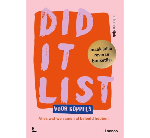 Bucketlist - Did it list voor koppels: maak jullie reverse bucketlist