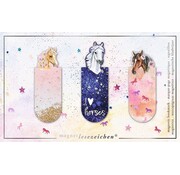 Magnetische boekenlegger Lovely Horses set van 3
