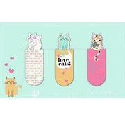 Magnetische boekenlegger Love Cats set van 3