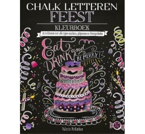 Chalk letteren Feest kleurboek