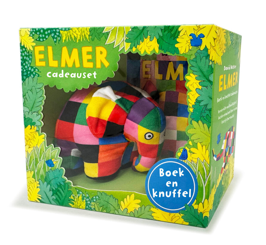 Elmer - Elmer boek en knuffel cadeauset