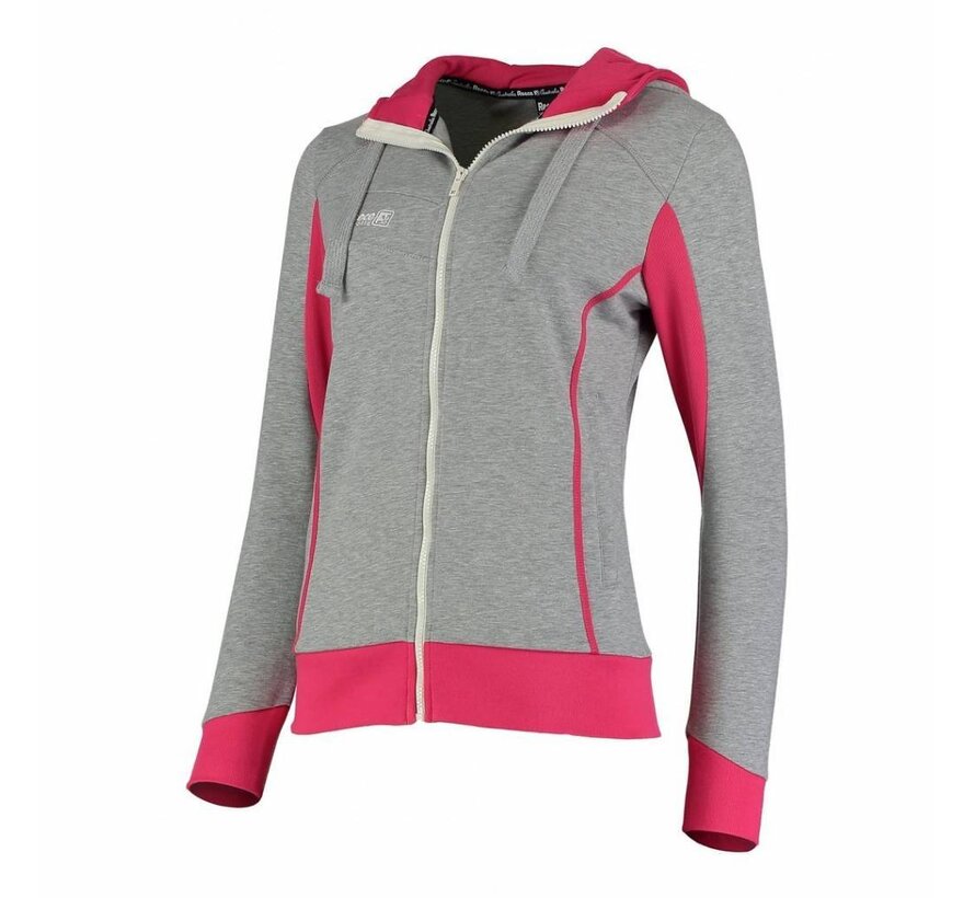 Kate Hooded Zip Sweat Grijs/Roze