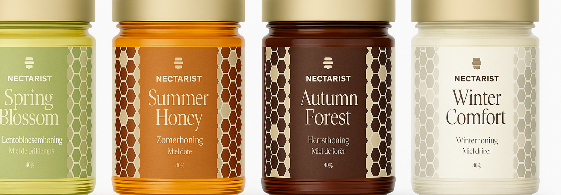 4 Seizoenen Gift Box – vier pure honingsoorten | Nectarist