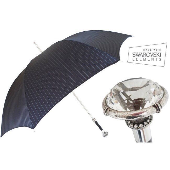 Pasotti Herren·Regenschirm·Pasotti·nadelstreifen·schwarz·216