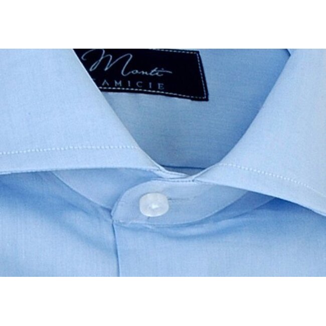Tessitura Monti Monti blauw overhemd San Remo