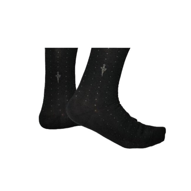 Cesare Paciotti Schwarze Socken mit grauen Punkte