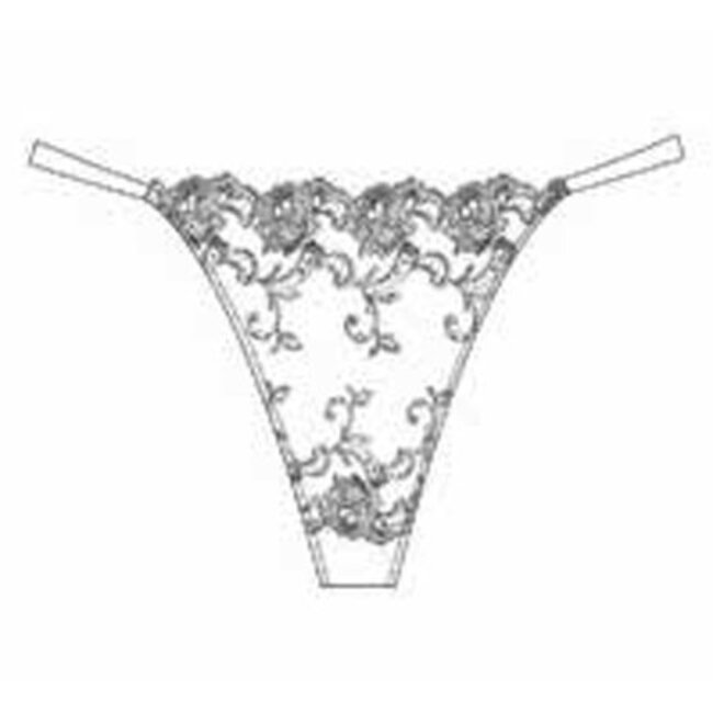 AMBRA AMBRA Tanga Fashion Zwart/ivoor