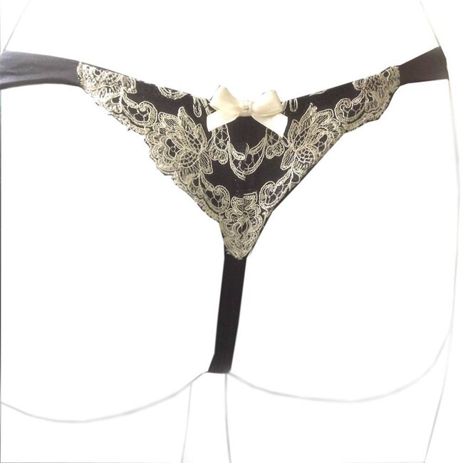 AMBRA AMBRA Tanga Fashion Black / ivory