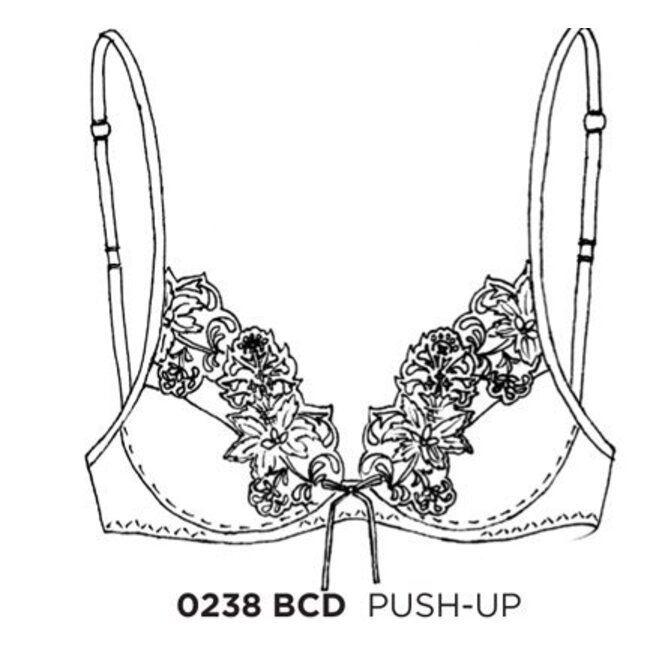 AMBRA Push-up-bh·Platinum·zwart·ivoor