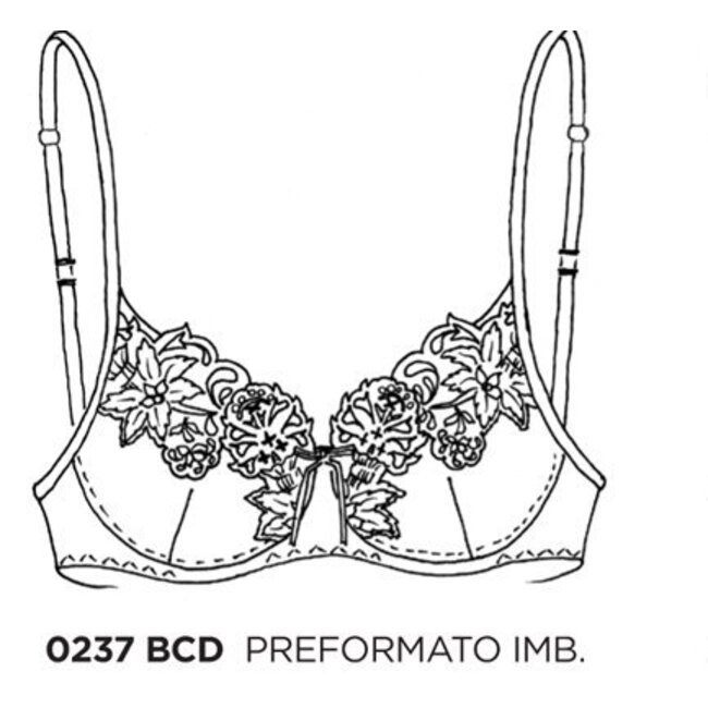 AMBRA Preformed · bra · platinum · black · ivory