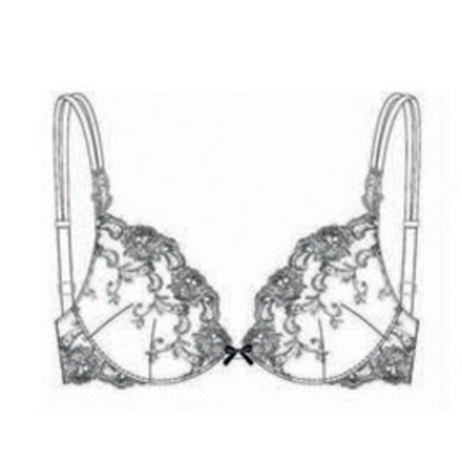 AMBRA Öldruck BH Ambra Schwarz Platinum Fashion