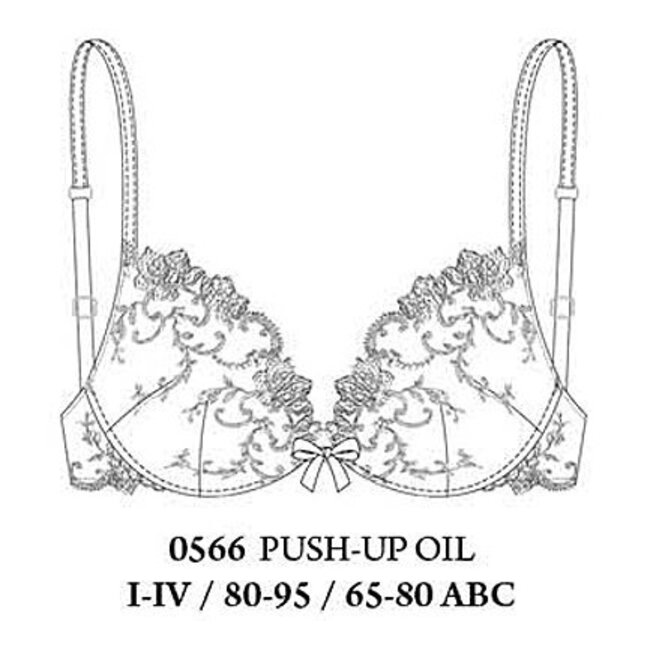 AMBRA SET (Oil push bra + brasil) Prestige-ivory