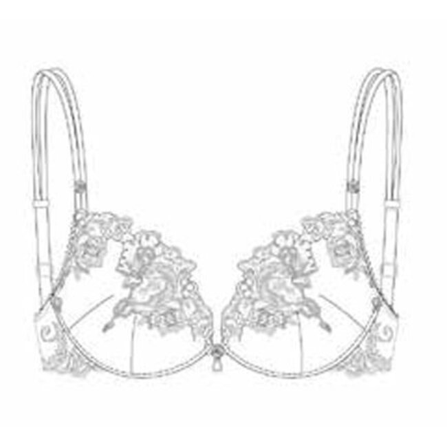 AMBRA SET- (oil push bra + brasil) Silk Fuchsia-red