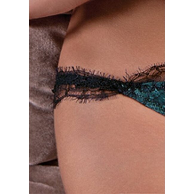 AMBRA AMBRA SET-oil push bra + tanga Secret Feelings blue