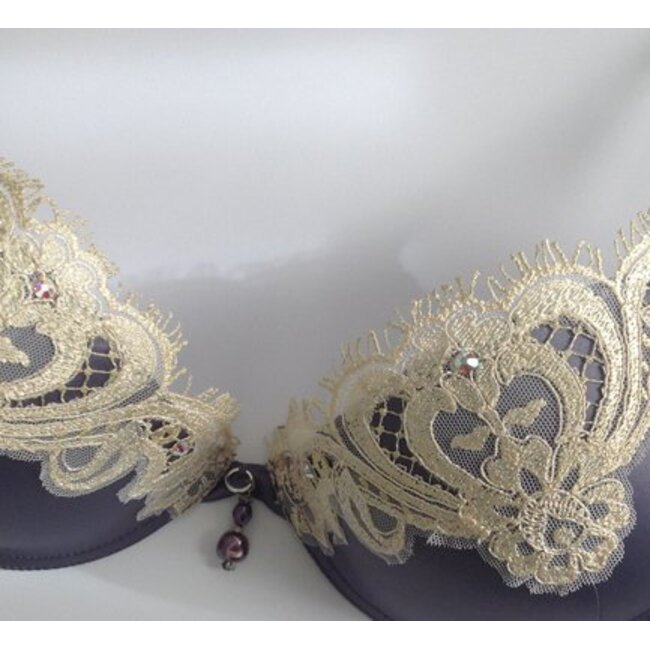 AMBRA AMBRA SET- (oil push bra + tanga) Etoile Purple