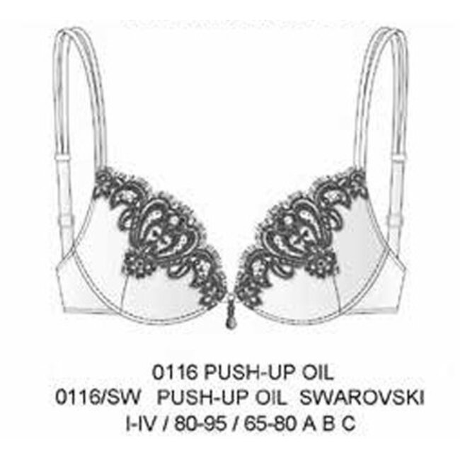 AMBRA AMBRA SET (Öl Push BH + tanga) Etoile Violett