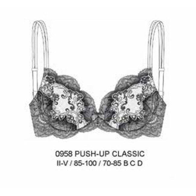 AMBRA SET- (push up bra + string) -Valencienne-0958-1950