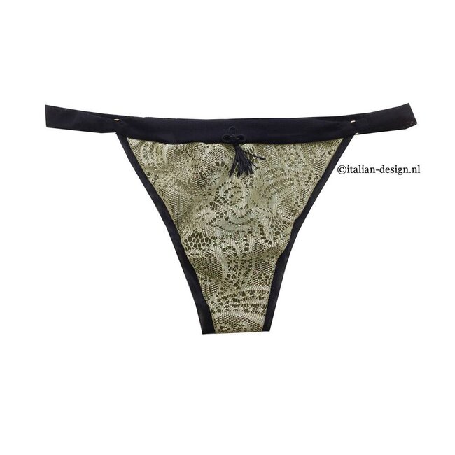 AMBRA · SET (BH-Top + String) · · Gold Lurex