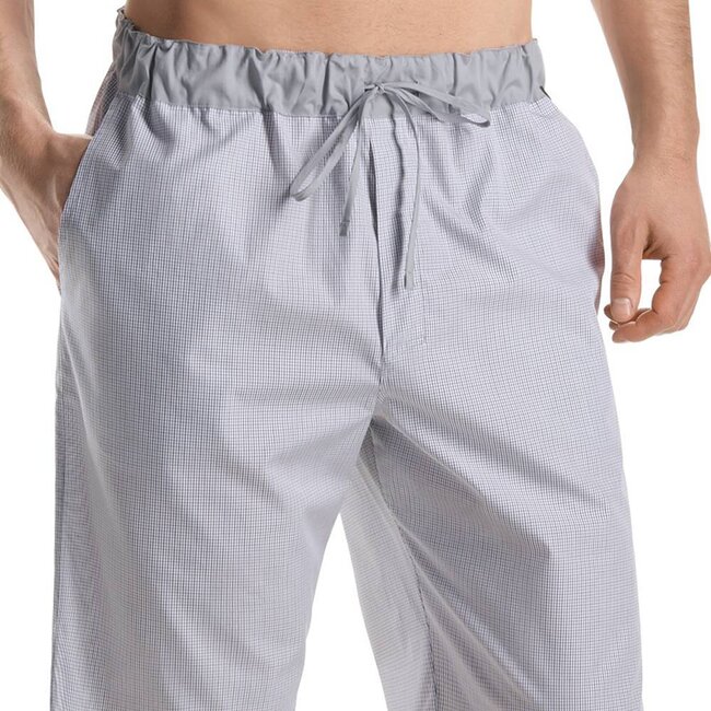 Hanro Men's·long·pants·grey·check·Hanro·Night·&·Day·75436