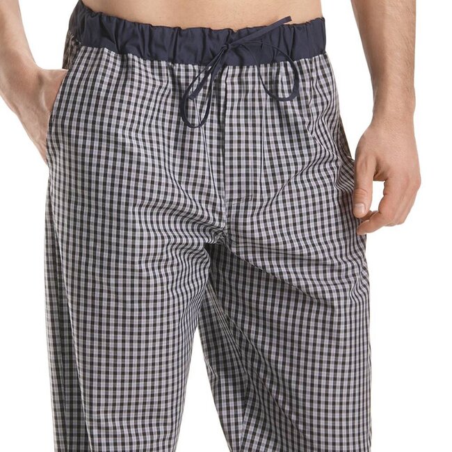 Hanro Men's·long·pants·grey·check·Hanro·Night·&·Day·75436