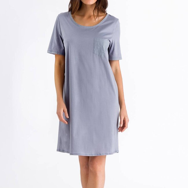 Hanro Dames·nachtjurk·cotton·de·luxe·grijs