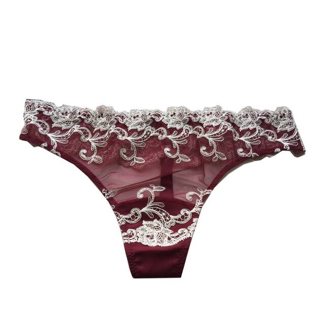 AMBRA String Platinum burgundy red