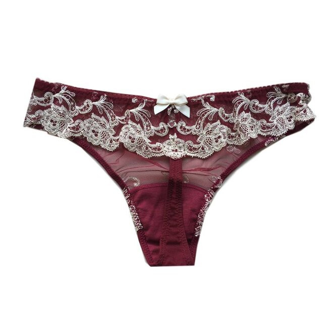 AMBRA String Platinum burgundy red