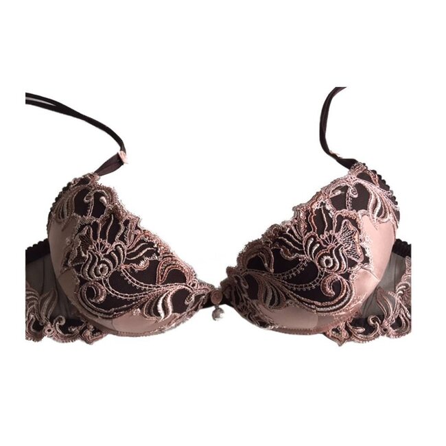 AMBRA SET oilpush BH + brasil-Silk Blumen · Rosa · 0926 / 1929L