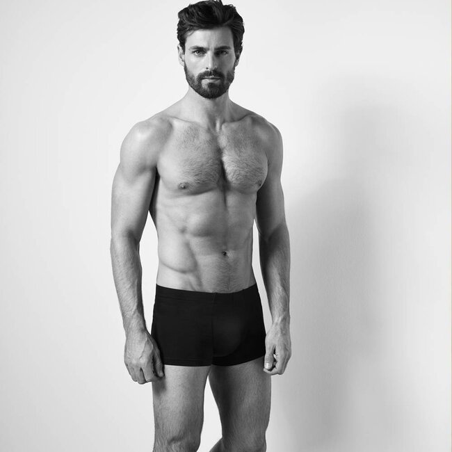 Hanro Heren·boxer·korte·Hanro·Cotton Sensation·zwart·73065