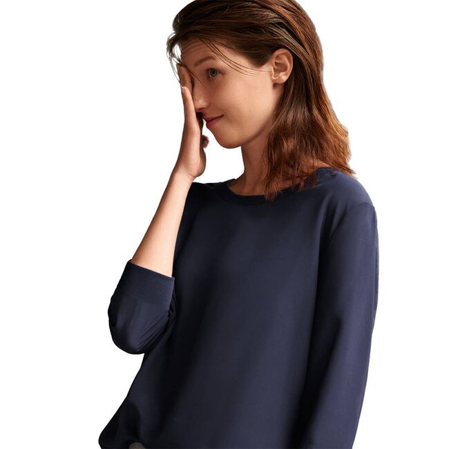 Hanro  Dames·shirt·Hanro·Kleding·blauw·78368