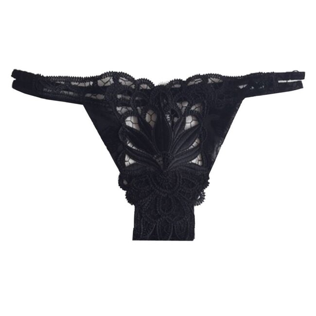 AMBRA Tanga·Black·Velvet·schwarz