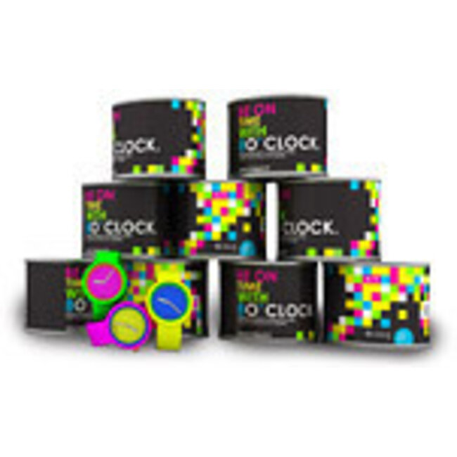 O clock O clock clock fluor pink