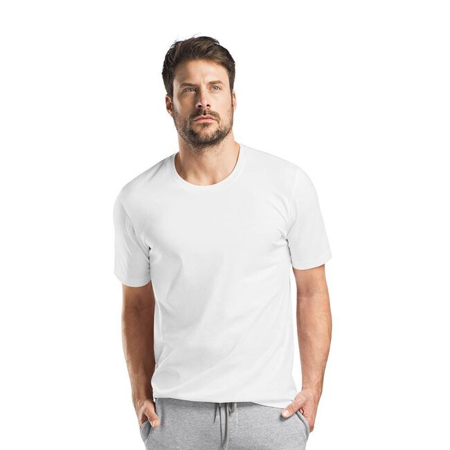 Hanro Herren·t shirt·rundhals·kurzarm·mouw·weis
