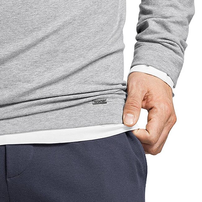 Hanro Heren·sweatshirt·ronde·nek·lange·mouw·grijs