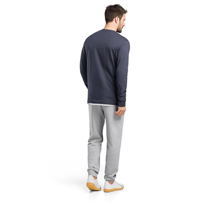 Hanro Men's·sweatshirt·round·neck·long·sleeve·blue