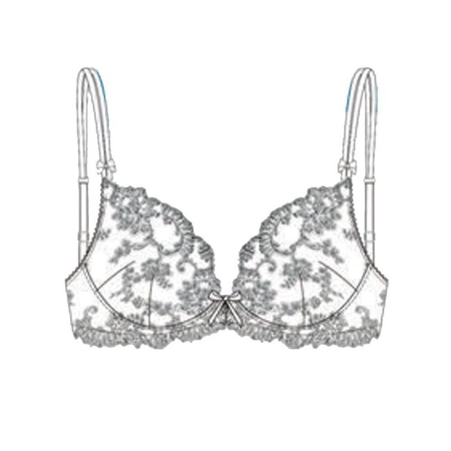 AMBRA Oil push bra SILK Carminio-red