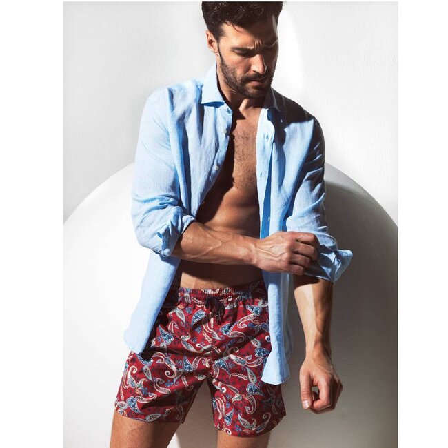 Parah Zwemshort Meastrale Paisley rood