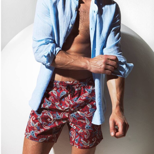 Parah Zwemshort Meastrale Paisley rood