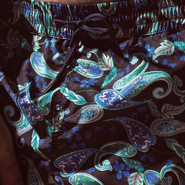 Parah Badeshort Maestrally Paisley schwarz