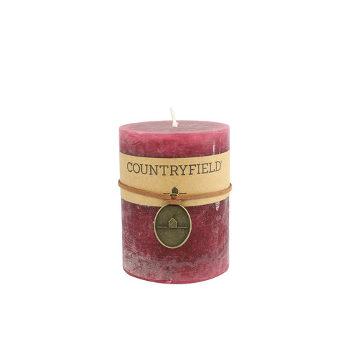 Countryfield Countryfield Stamp candle Purple Ø7 cm | Height 7.2 cm