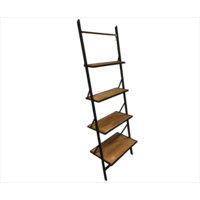 Wall rack Mano with 4 wooden planks and metal frame